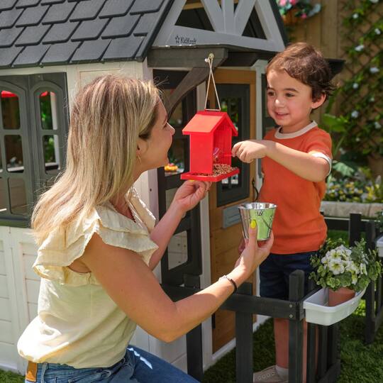 KidKraft White & Black Wooden Riverscape Playhouse Set